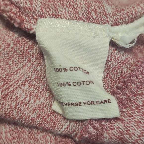 Vintage Free People Red Henley Long Sleeve Top Y2K 100% Cotton Heathered Size S - Picture 9 of 10